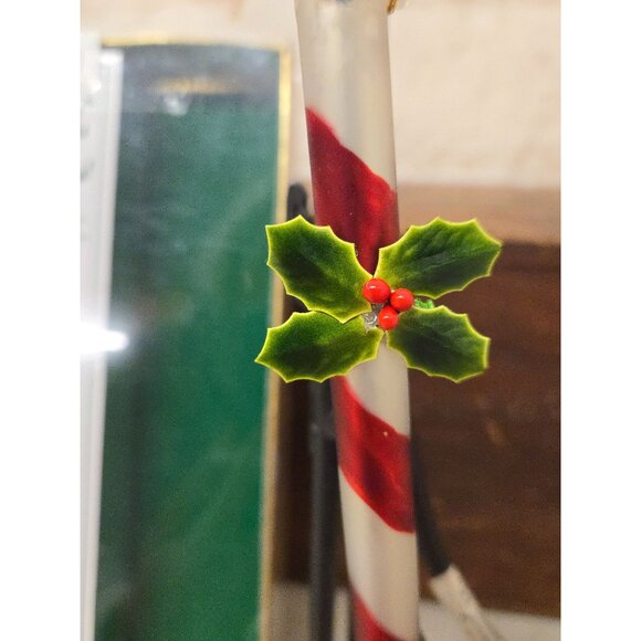 8" Candy Cane Glass Christmas Ornament & Story from Roman - Picture 3 of 5